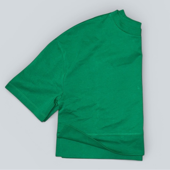 ZARA Oversized Cropped Short Sleeve Tee - Picture 4 of 5